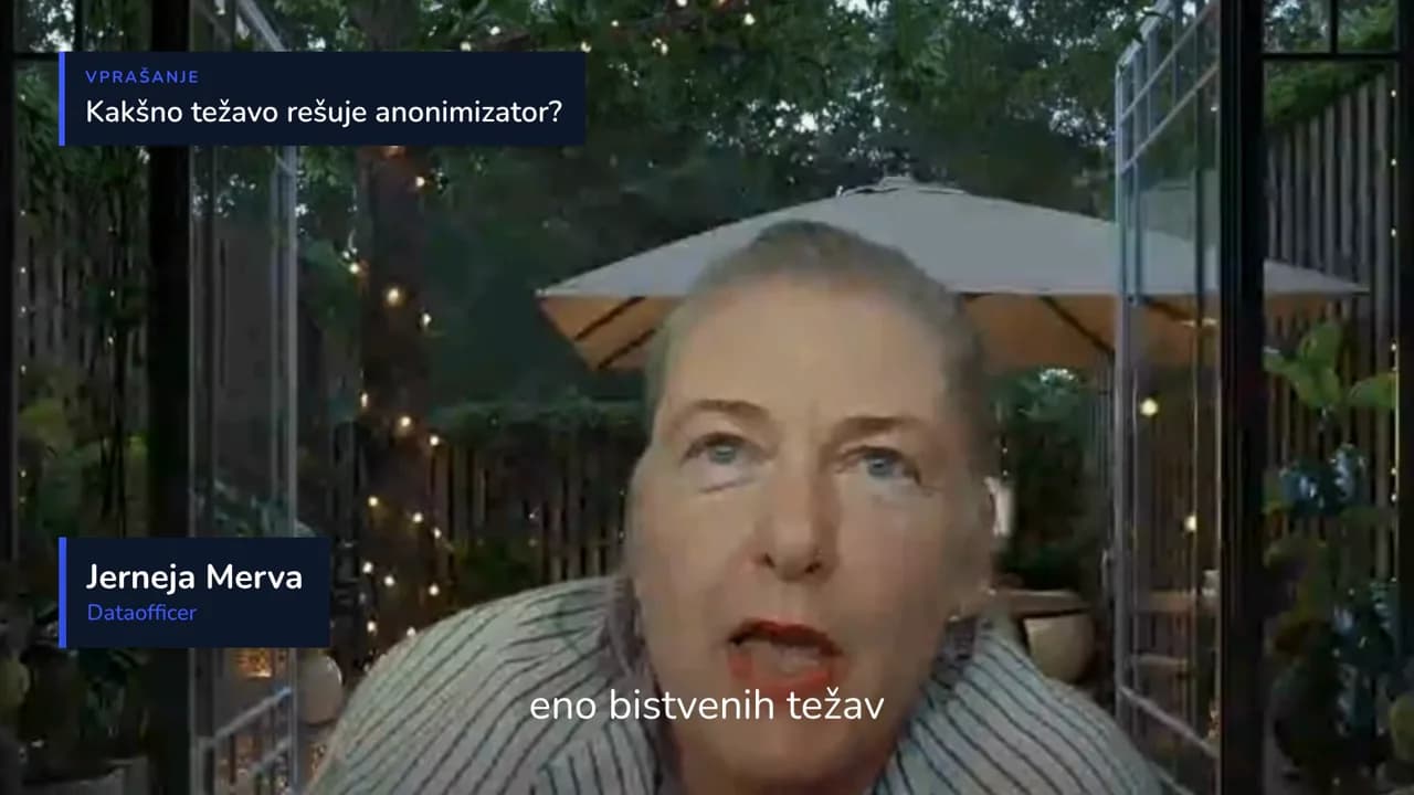 Jerneja Merva, Dataofficer, govori o anonimizatorju dokumentov